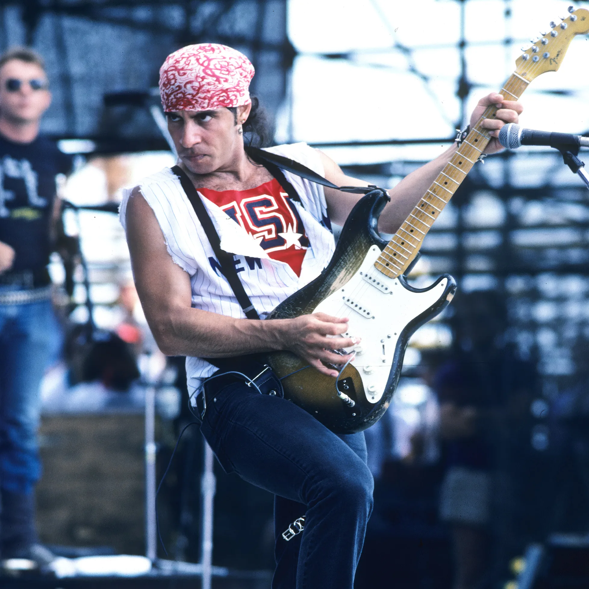 Steven Van Zandt live performance with red bandana.